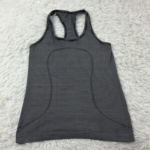 Lululemon Swiftly Tech Tank Hyper Stripe Black White